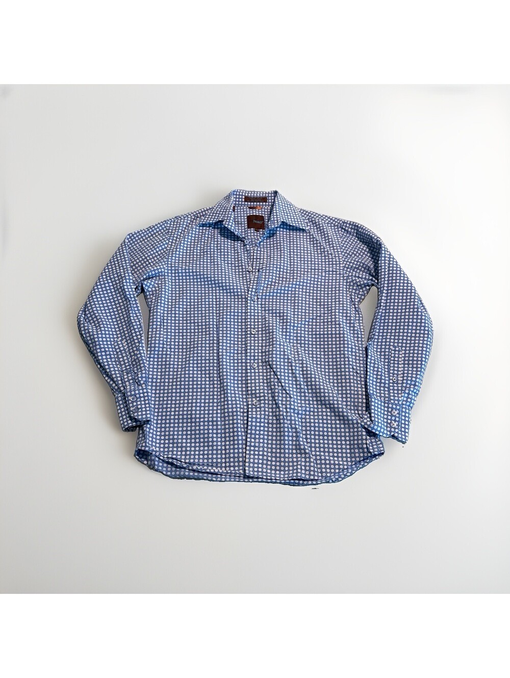 Roar Poplin Douce Button-Down Shirt Men's Sz Medium Long Sleeve Retro Geometric